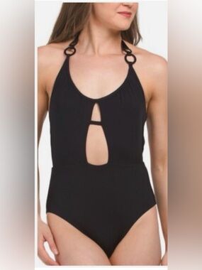 Trina Turk one piece Black Swimsuit NWT size 10